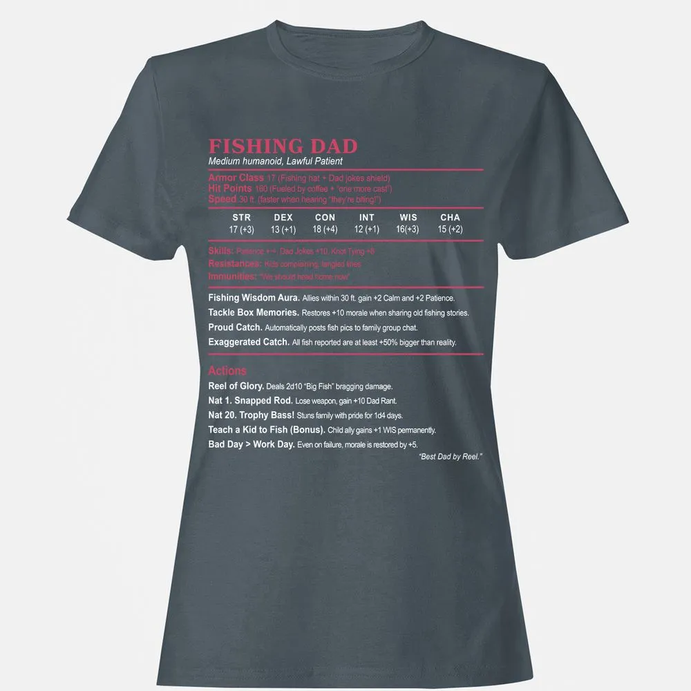 FISHING DAD Women's T-Shirt - Charcoal - 3