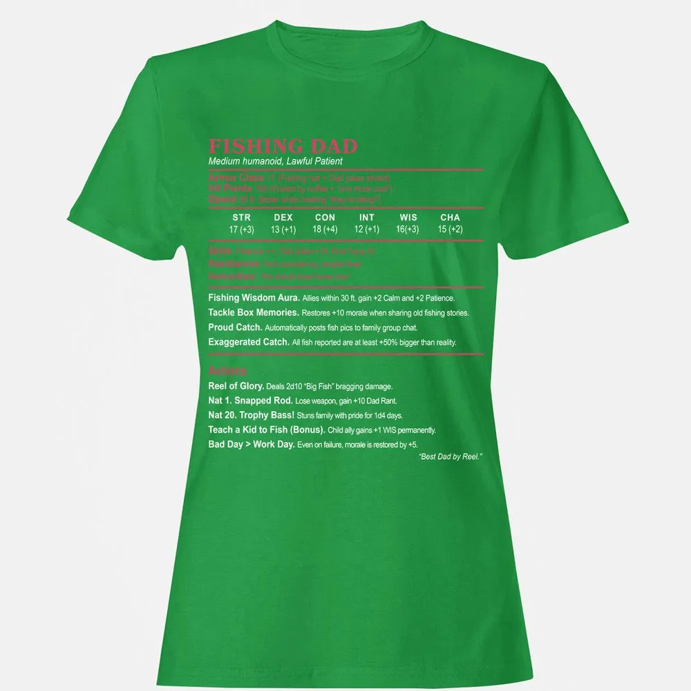 FISHING DAD Women's T-Shirt - Irish Green - 7
