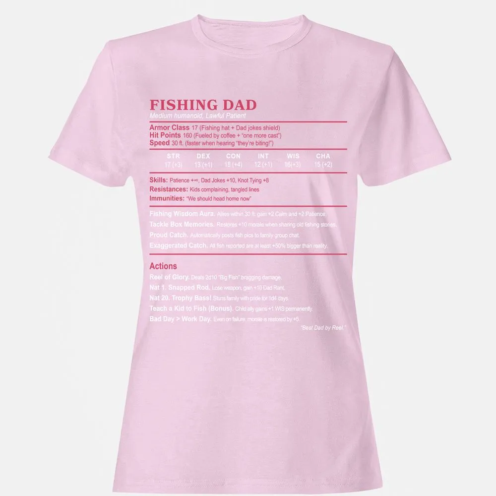 FISHING DAD Women's T-Shirt - Light Pink - 9