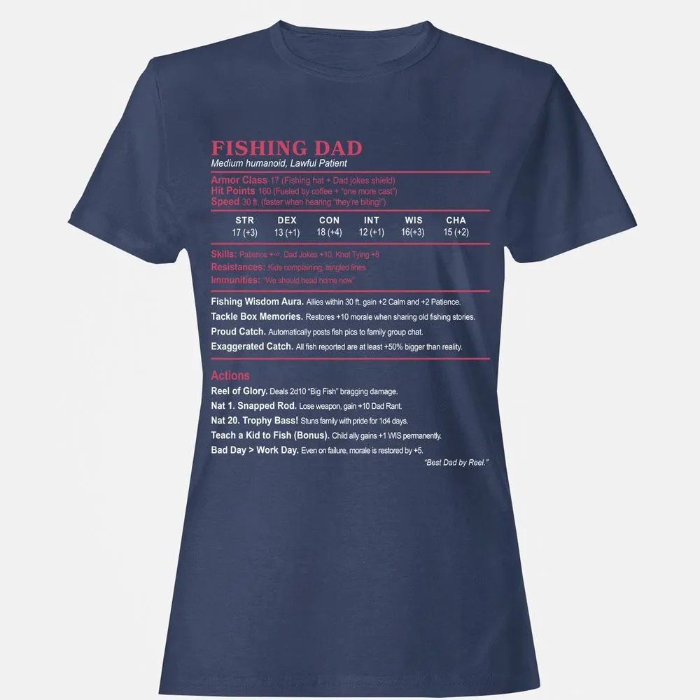 FISHING DAD Women's T-Shirt - Navy - 10