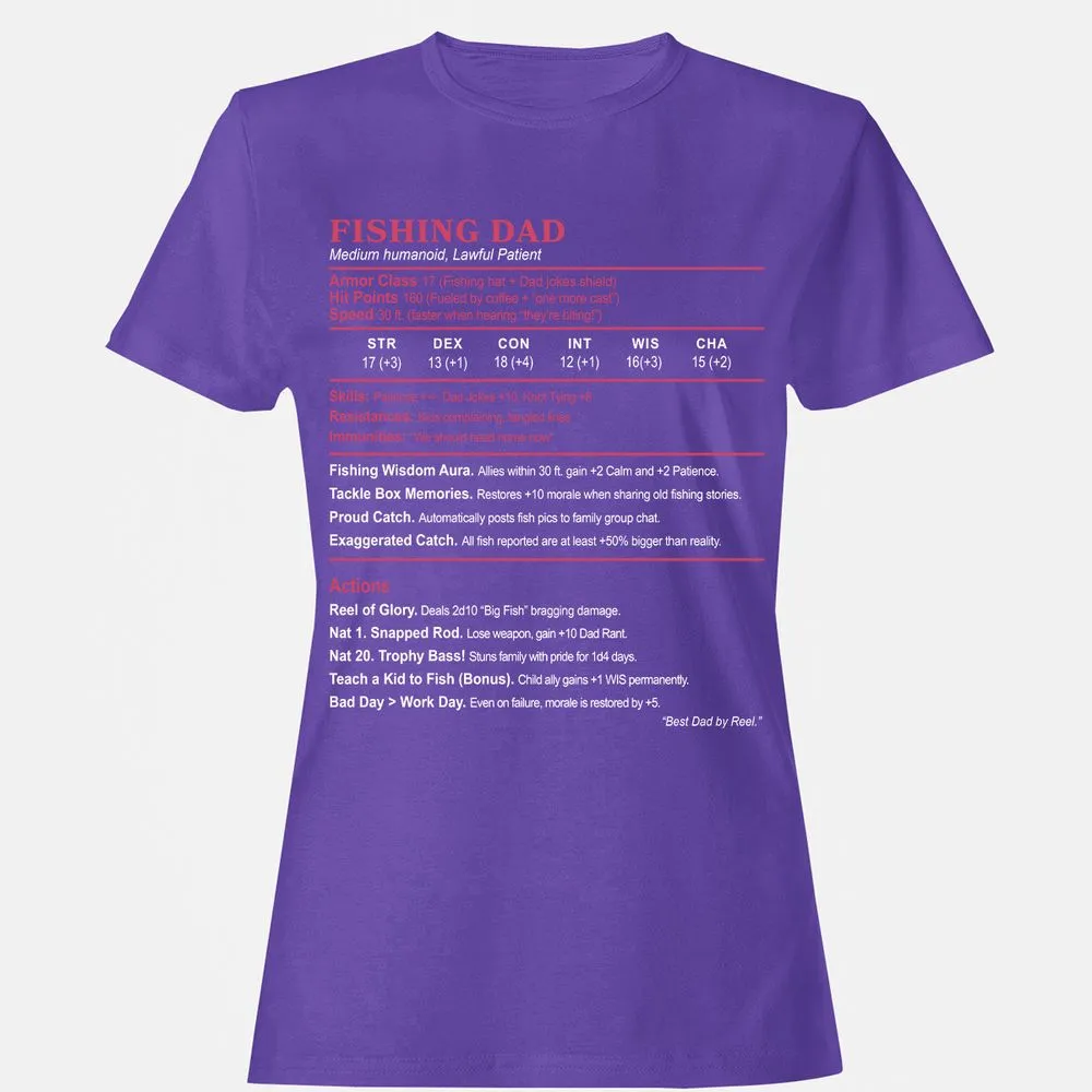 FISHING DAD Women's T-Shirt - Purple - 12