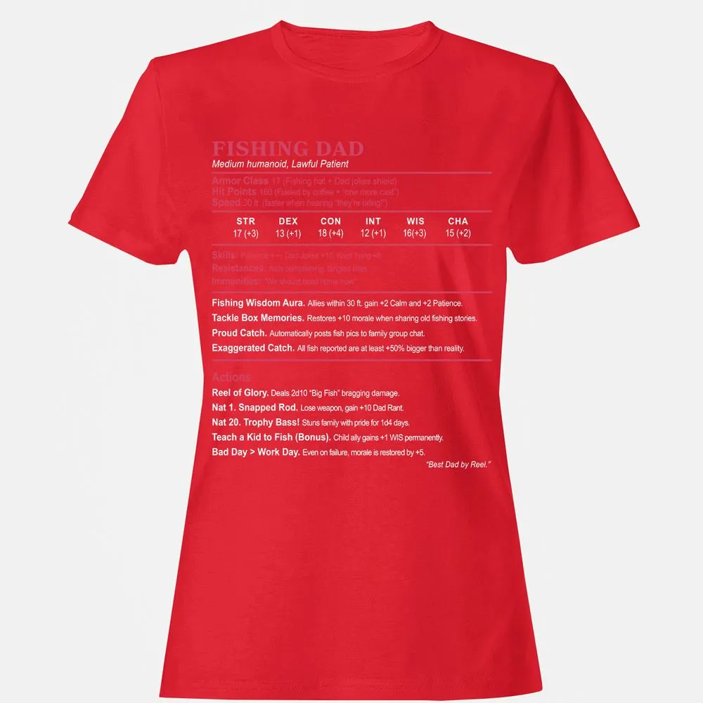 FISHING DAD Women's T-Shirt - Red - 13