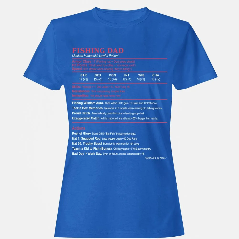 FISHING DAD Women's T-Shirt - Royal - 14