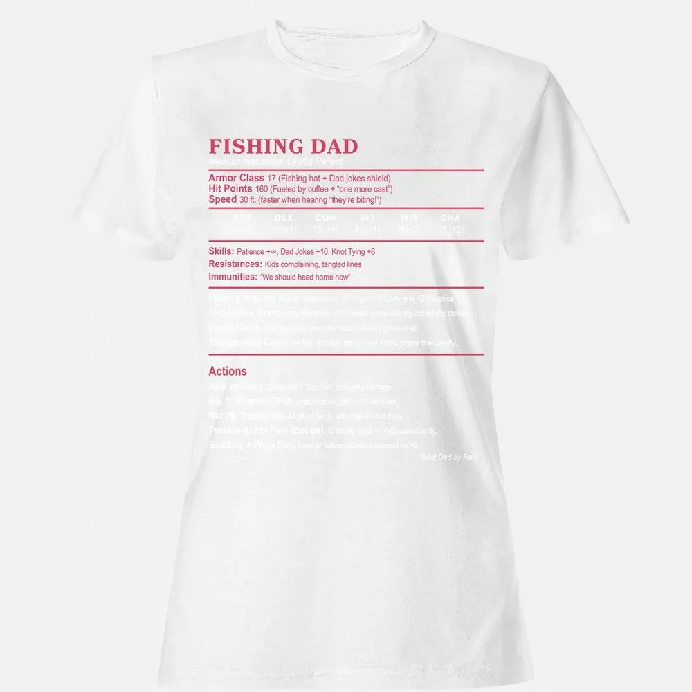 FISHING DAD Women's T-Shirt - White - 16