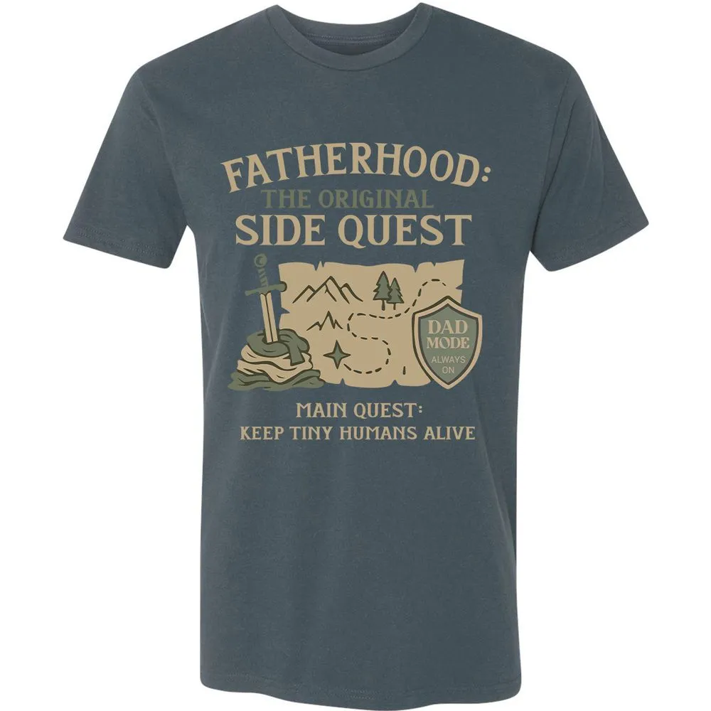 Fatherhood The Original Side Quest Premium Unisex T-Shirt - Indigo - 15