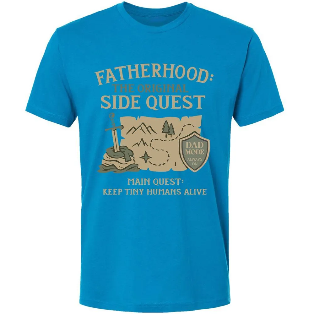 Fatherhood The Original Side Quest Premium Unisex T-Shirt - Turquoise - 16