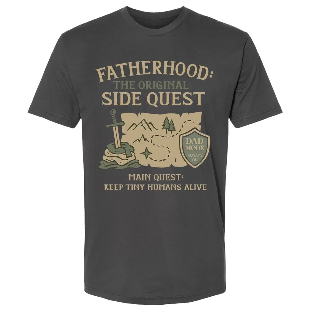 Fatherhood The Original Side Quest Premium Unisex T-Shirt - Heavy Metal - 8