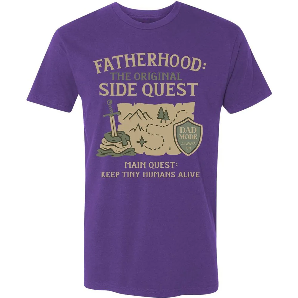 Fatherhood The Original Side Quest Premium Unisex T-Shirt - Purple Rush - 7