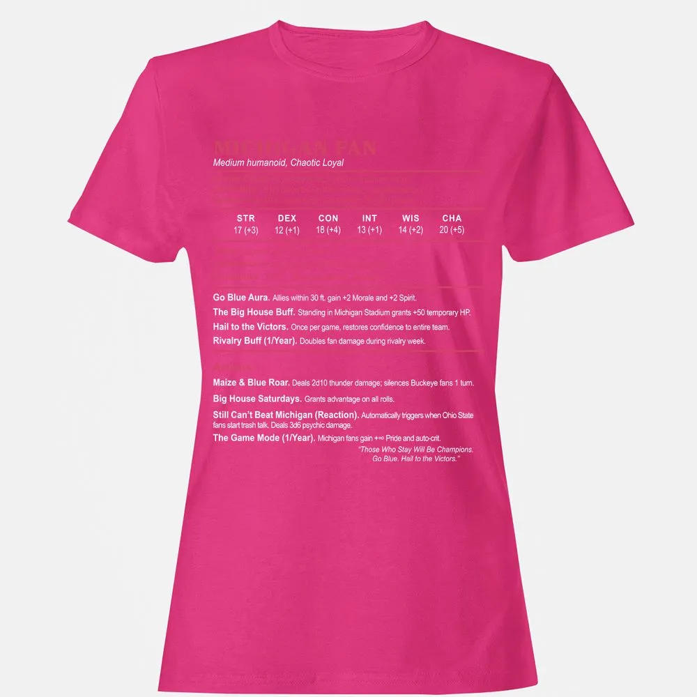 MICHIGAN FAN Women's T-Shirt - Heliconia - 6