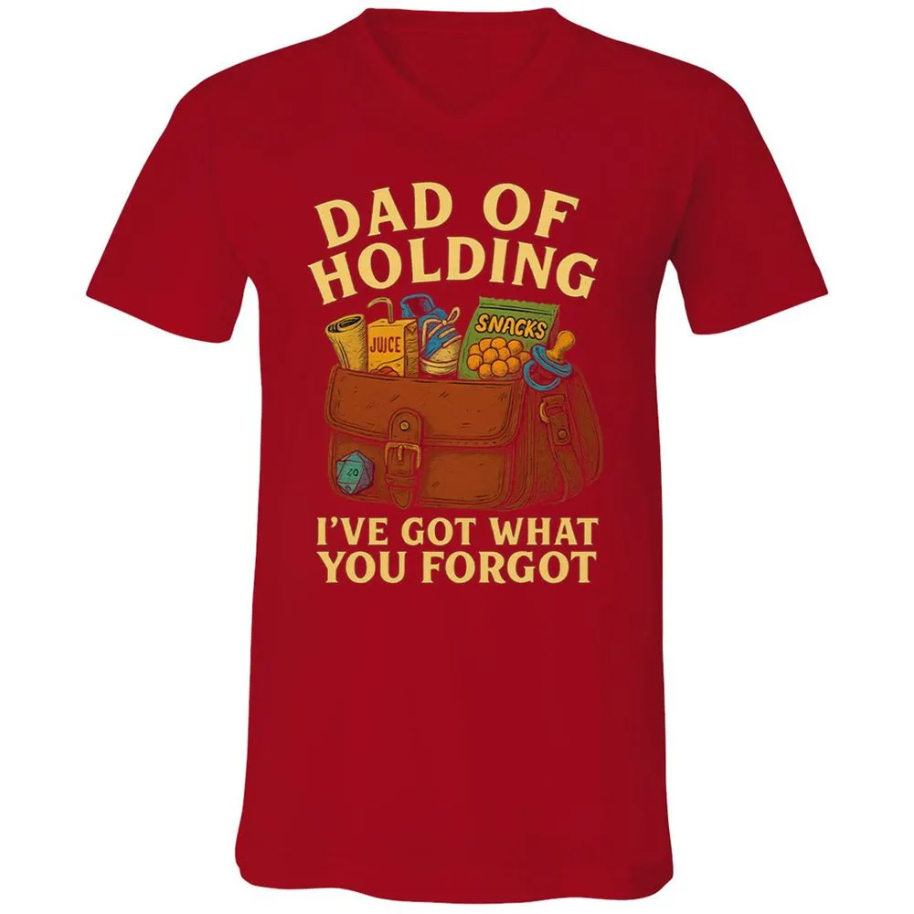 Dad Of Holding Unisex V-Neck T-Shirt - Red - 3