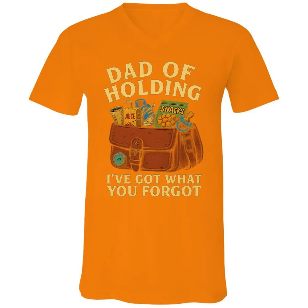 Dad Of Holding Unisex V-Neck T-Shirt - Orange - 11
