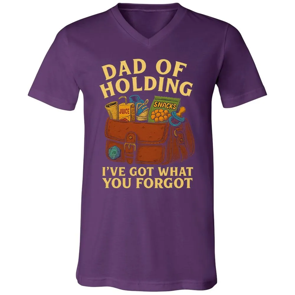 Dad Of Holding Unisex V-Neck T-Shirt - Team Purple - 9