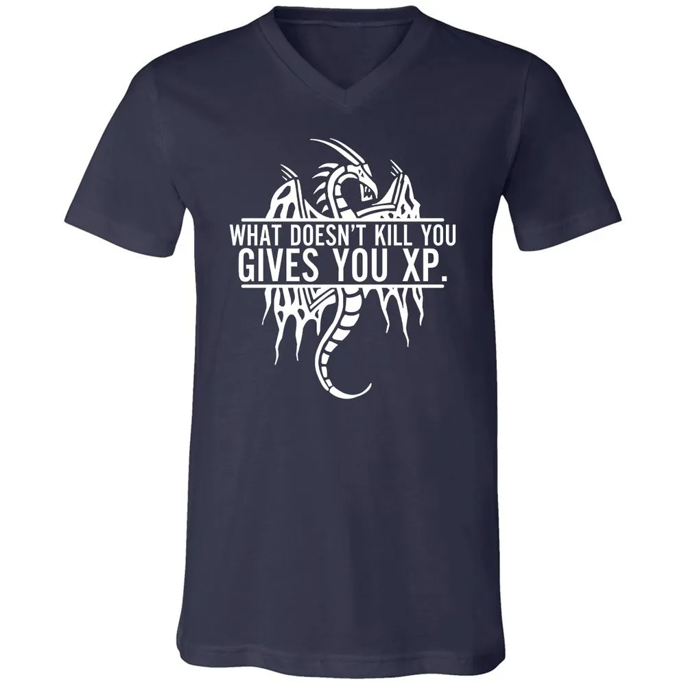 What Doesn't Kill You Unisex V-Neck T-Shirt - Navy - 2
