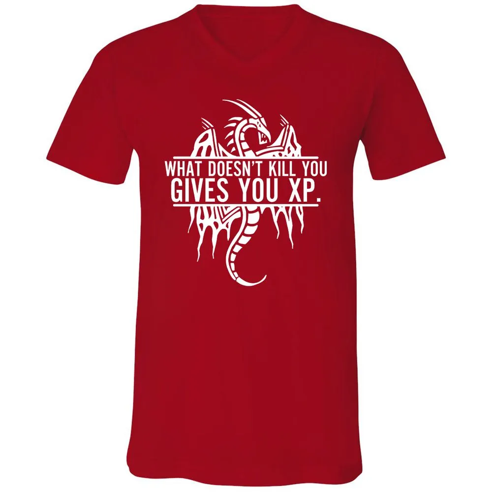 What Doesn't Kill You Unisex V-Neck T-Shirt - Red - 3