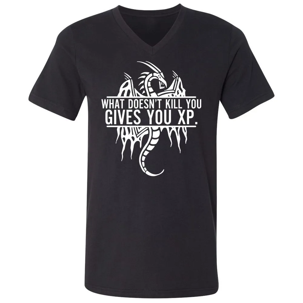 What Doesn't Kill You Unisex V-Neck T-Shirt - Black - 1