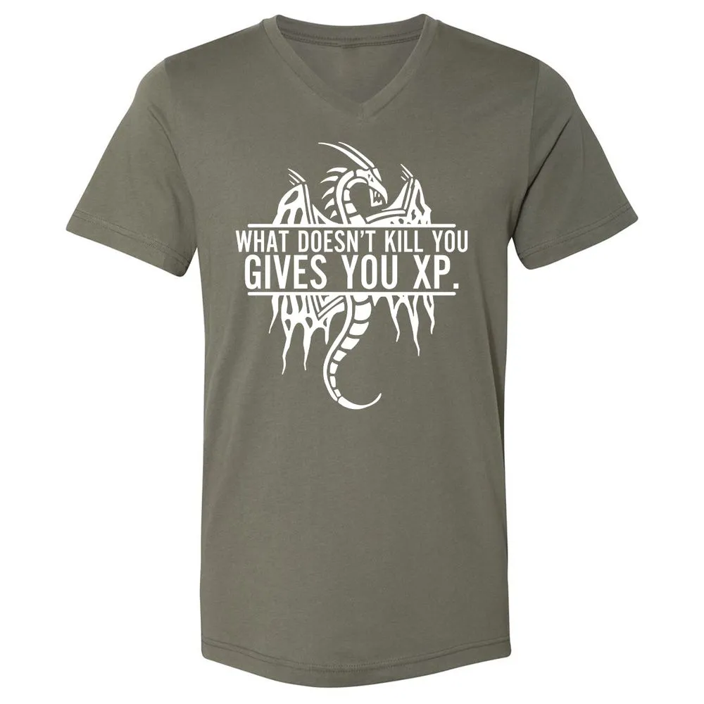 What Doesn't Kill You Unisex V-Neck T-Shirt - Military Green - 10