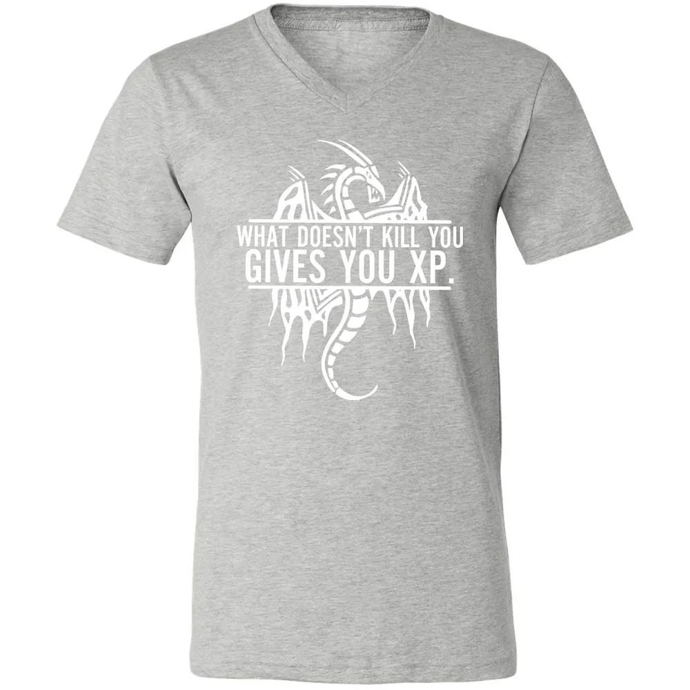 What Doesn't Kill You Unisex V-Neck T-Shirt - Athletic Heather - 7