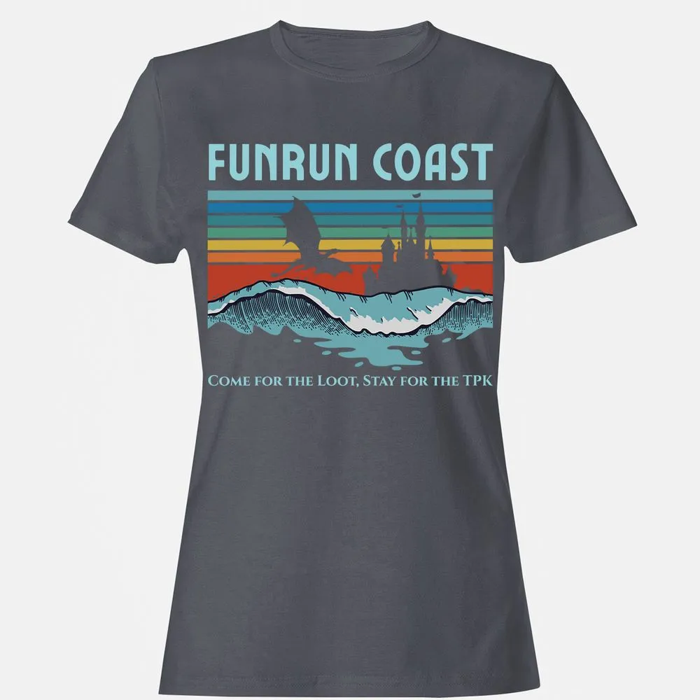 FUNRUN COAST Women's T-Shirt - Dark Heather - 5