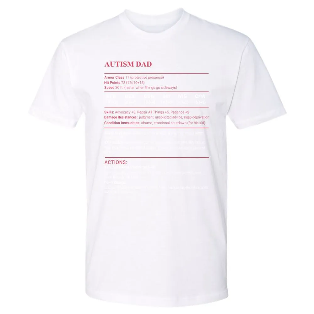 Autism Dad Premium Unisex T-Shirt - White - 4