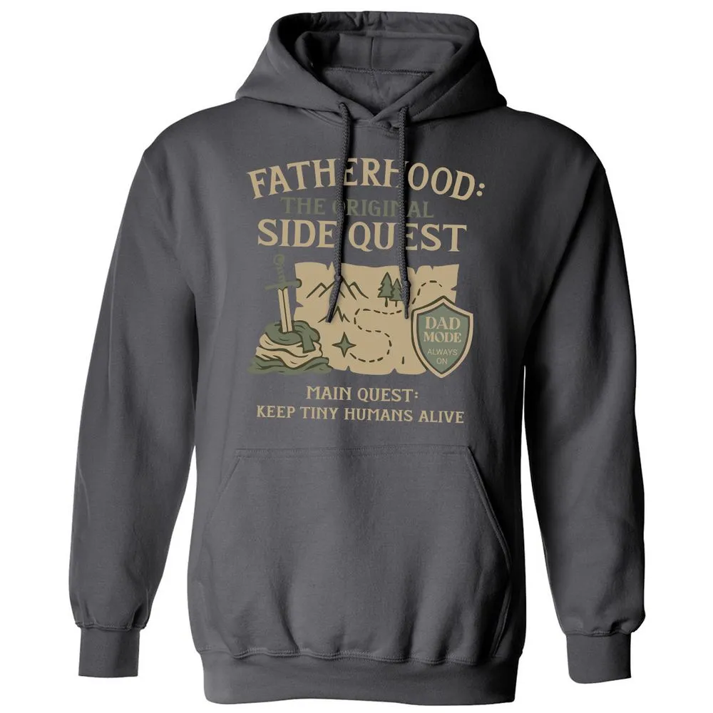 Fatherhood The Original Side Quest Classic Unisex Hoodie - Charcoal - 7