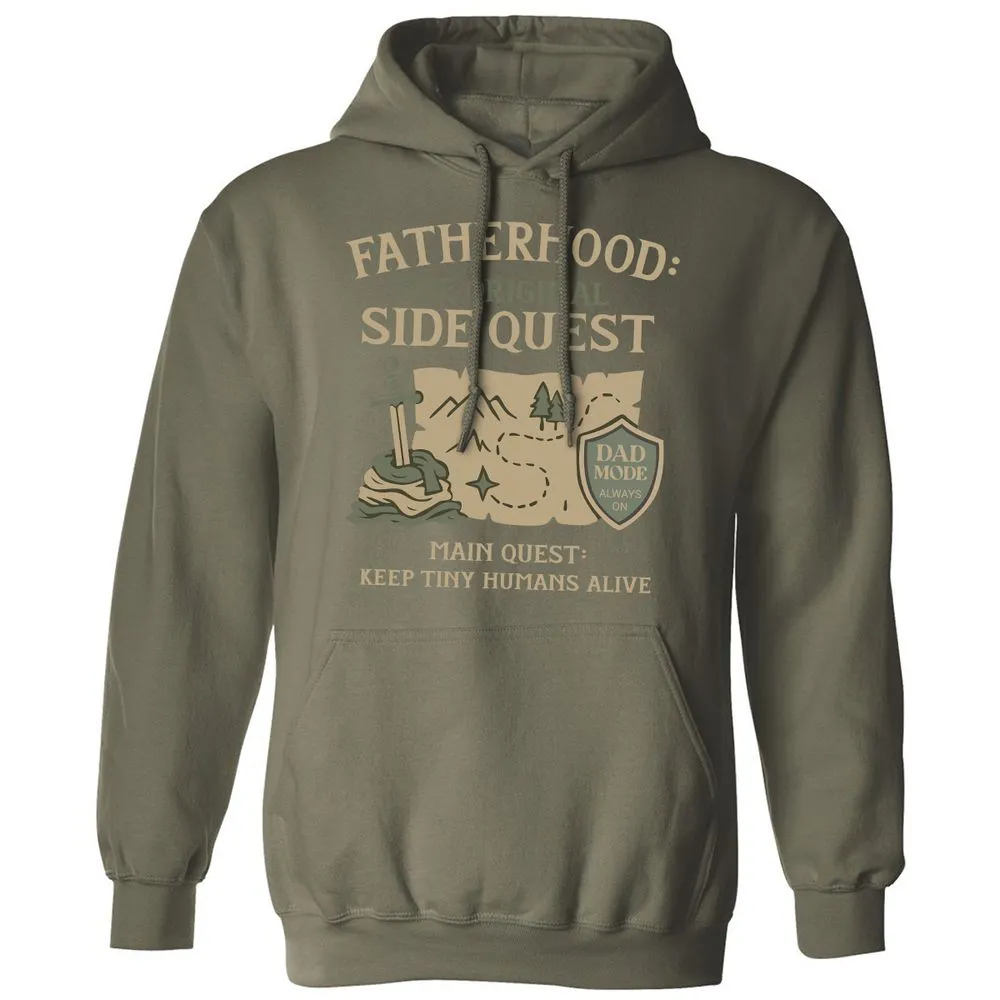 Fatherhood The Original Side Quest Classic Unisex Hoodie - Military Green - 4