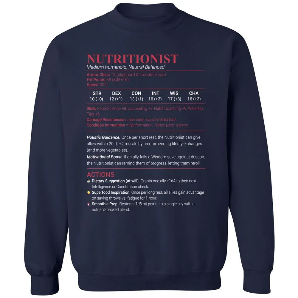 Nutritionist Classic Unisex Sweatshirt - Navy - 2