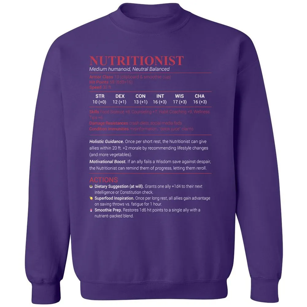 Nutritionist Classic Unisex Sweatshirt - Purple - 6