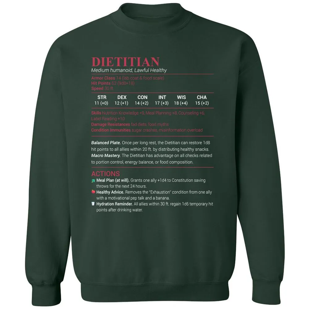 Dietitian Classic Unisex Sweatshirt - Forest Green - 4