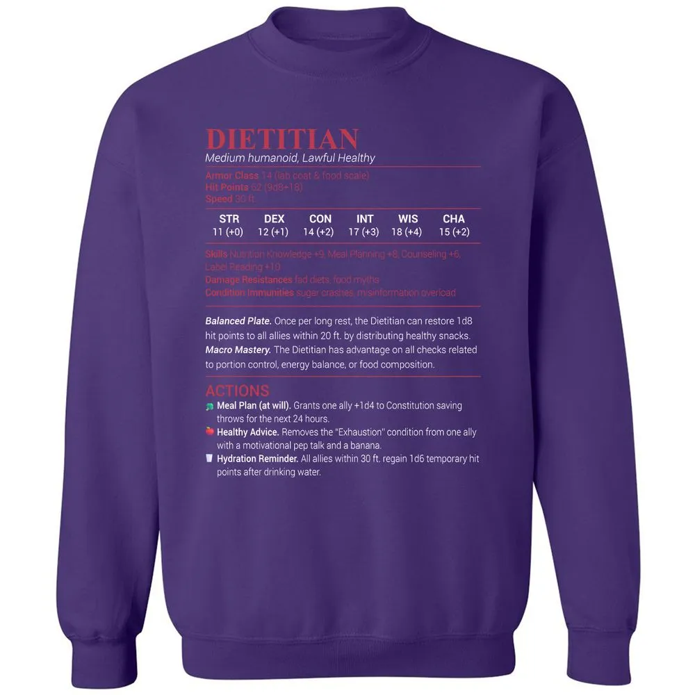 Dietitian Classic Unisex Sweatshirt - Purple - 6