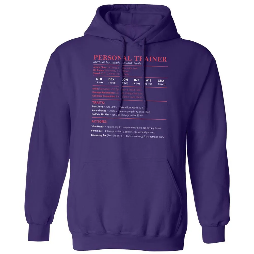Personal Trainer PT Stats Classic Unisex Hoodie - Purple - 6