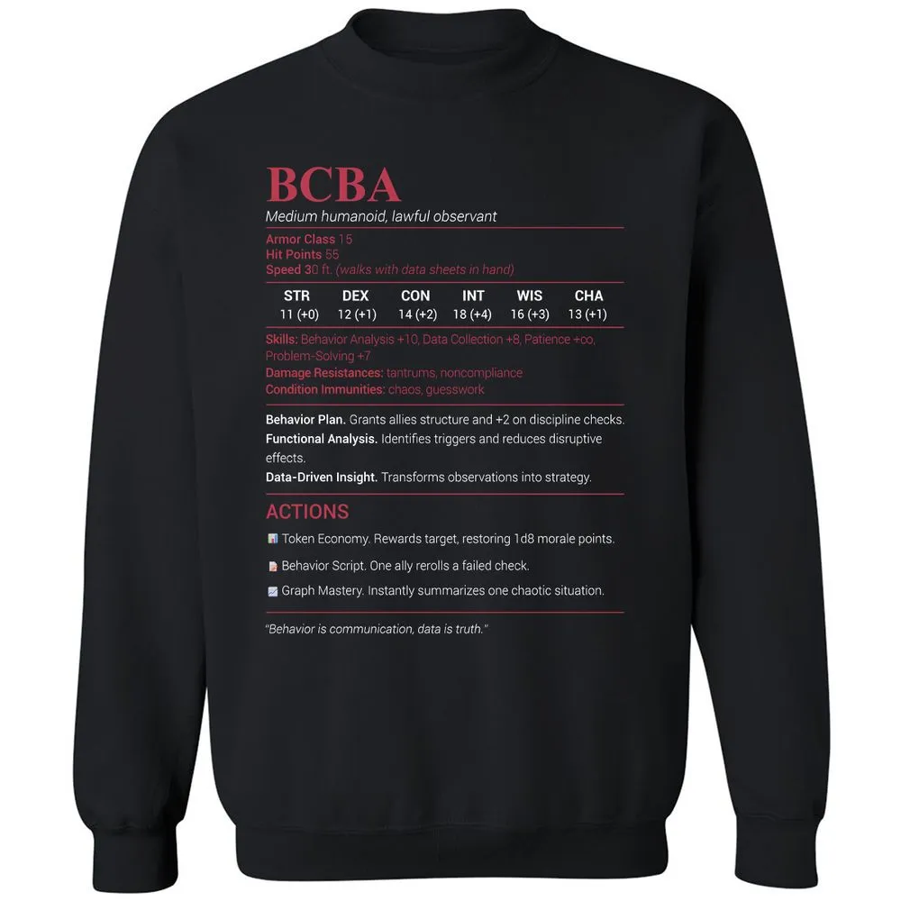 BCBA Classic Unisex Sweatshirt - Black - 1