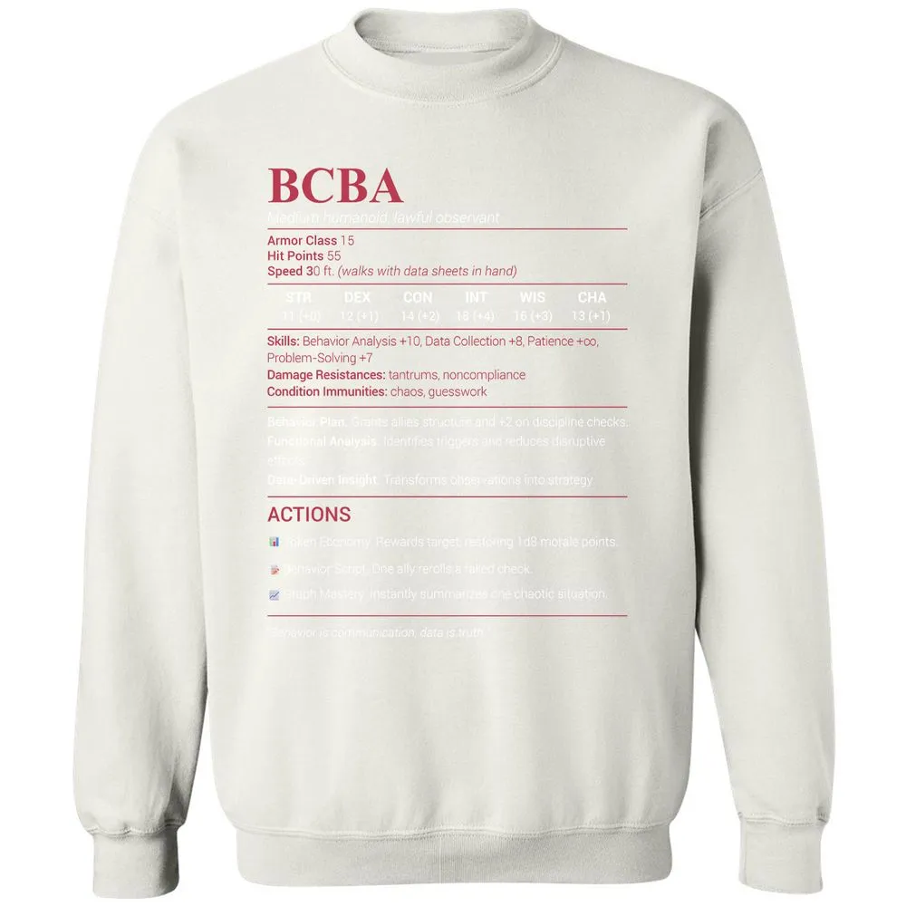 BCBA Classic Unisex Sweatshirt - White - 12