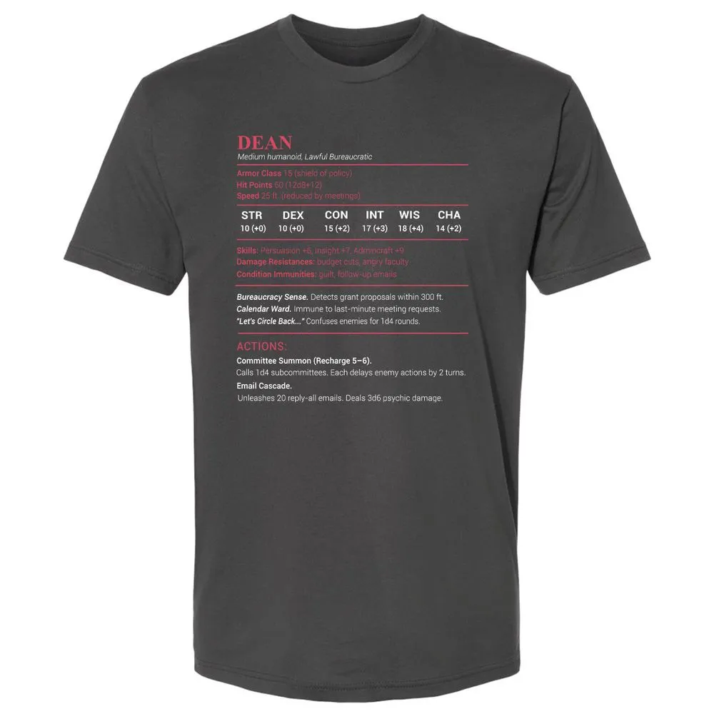 Dean Stats Premium Unisex T-Shirt - Heavy Metal - 8