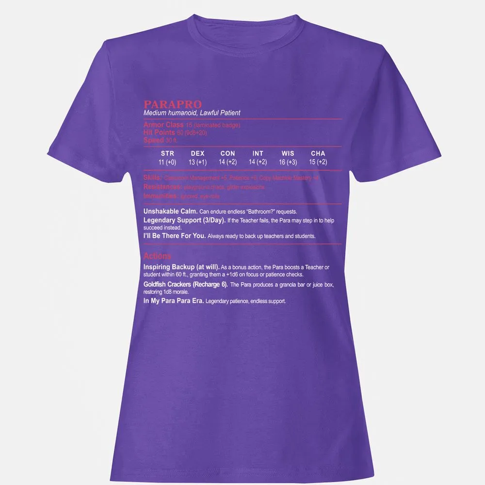 para Women's T-Shirt - Purple - 12