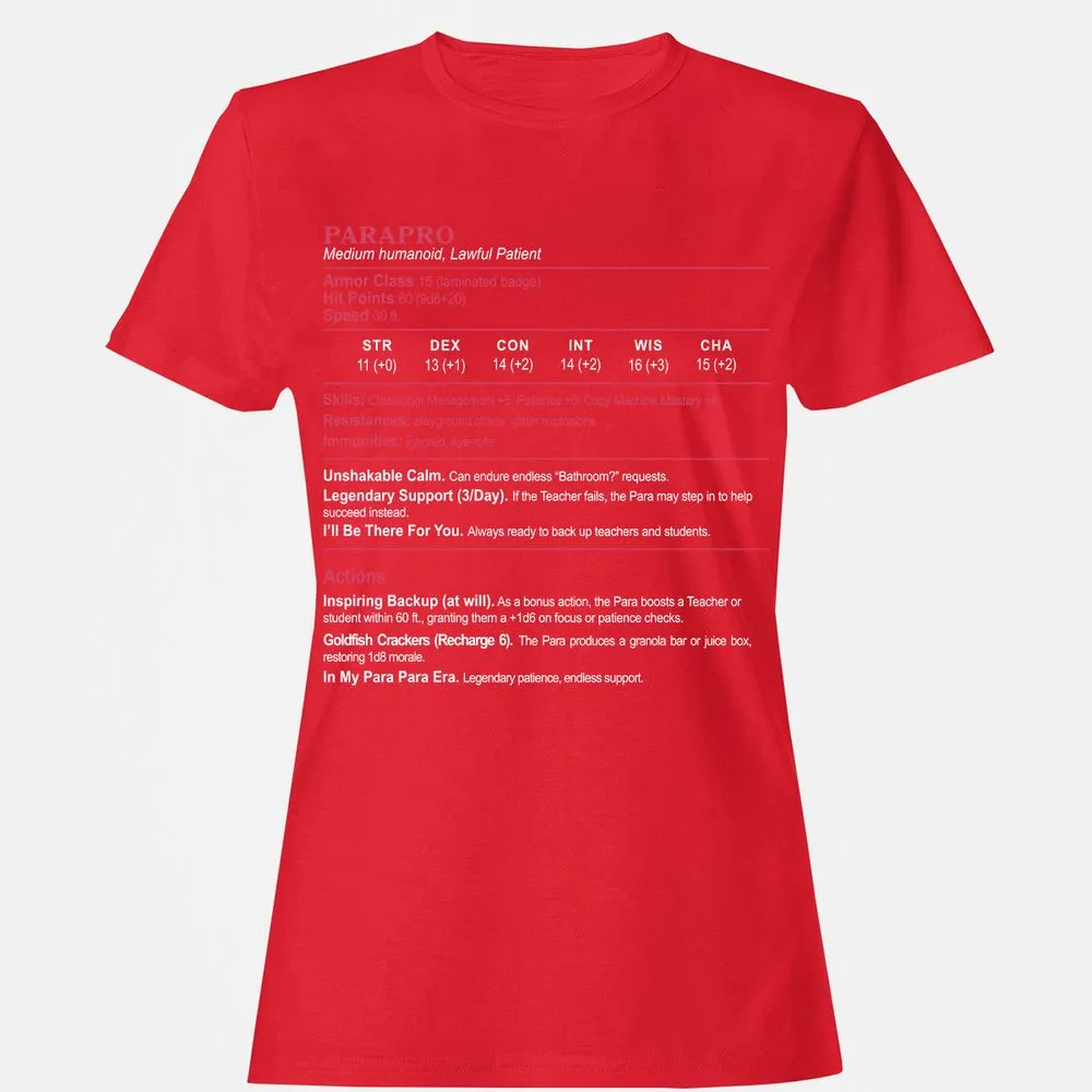 para Women's T-Shirt - Red - 13