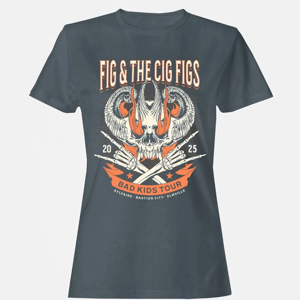 Fig and the Cig Figs, Dimension 20 Women's T-Shirt - Charcoal - 3