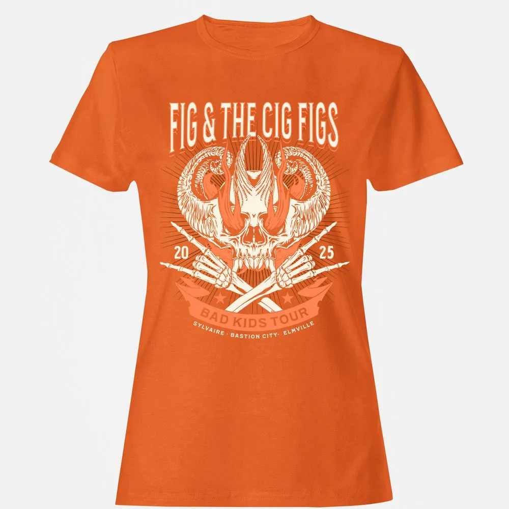 Fig and the Cig Figs, Dimension 20 Women's T-Shirt - Orange - 11
