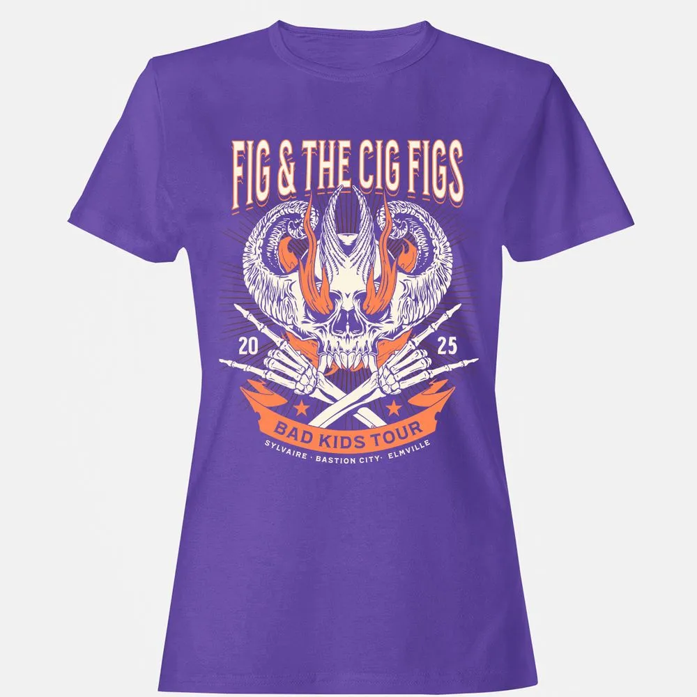 Fig and the Cig Figs, Dimension 20 Women's T-Shirt - Purple - 12