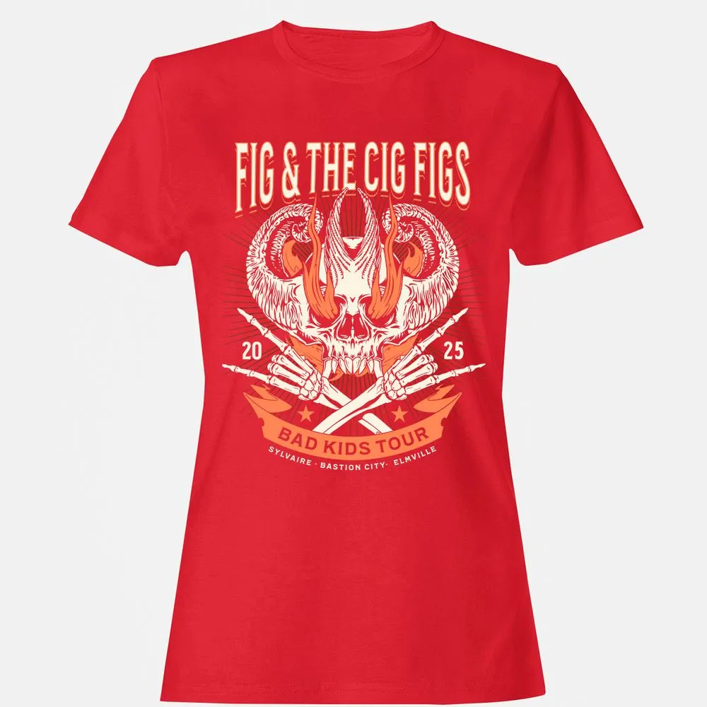 Fig and the Cig Figs, Dimension 20 Women's T-Shirt - Red - 13
