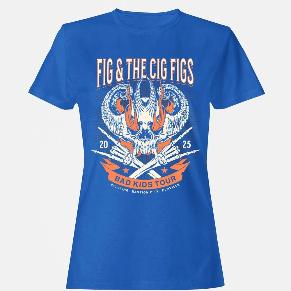 Fig and the Cig Figs, Dimension 20 Women's T-Shirt - Royal - 14