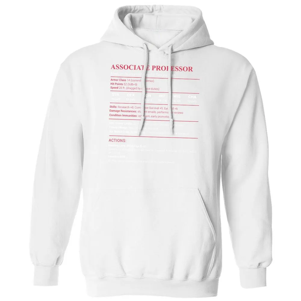 Associate Professor Stats Classic Unisex Hoodie - White - 11