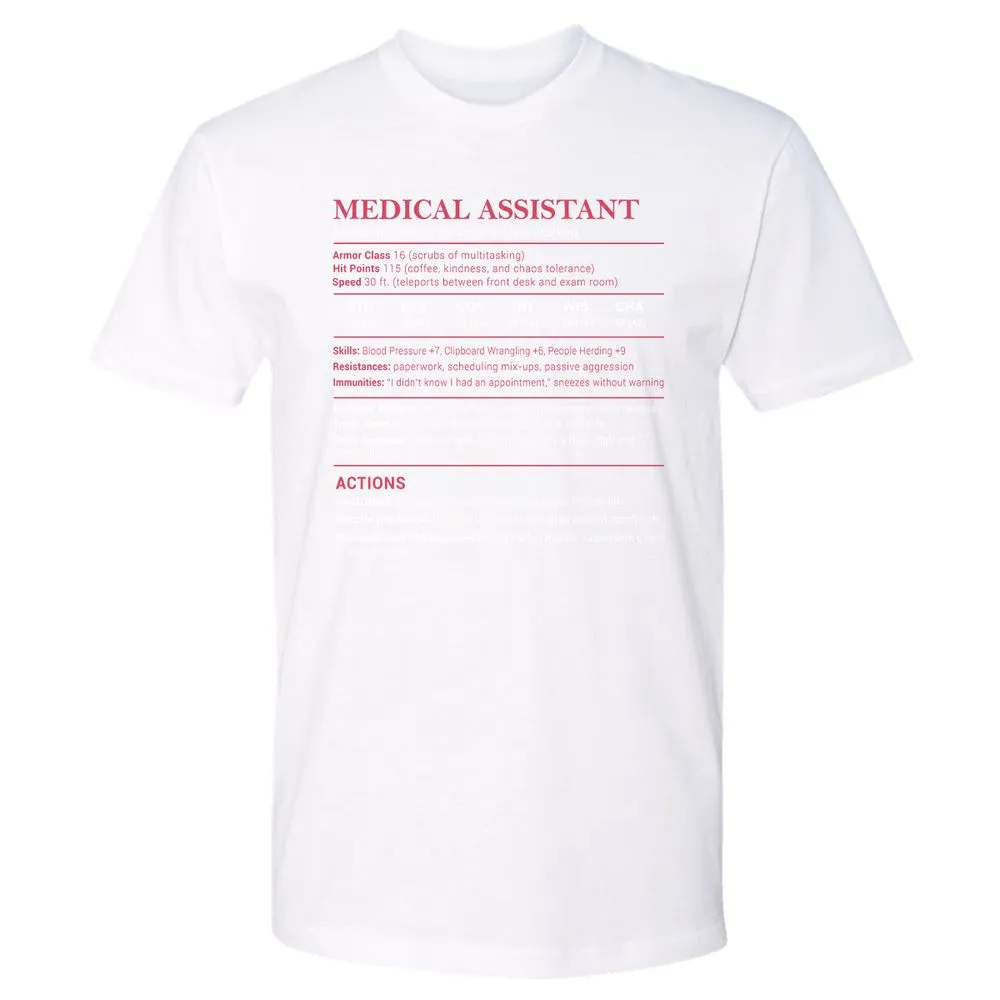 Medical Assistant Stats Premium Unisex T-Shirt - White - 4