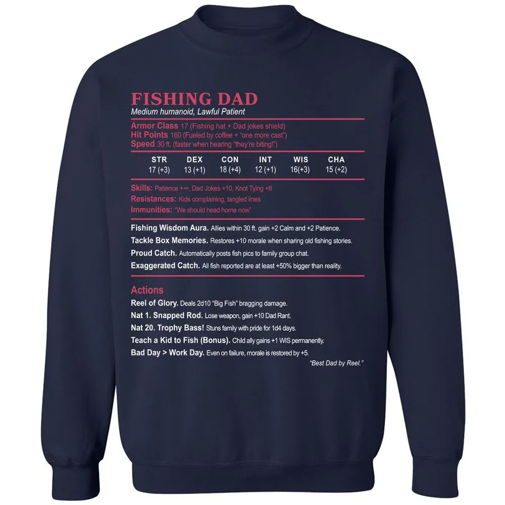 FISHING DAD Classic Unisex Sweatshirt - Navy - 2