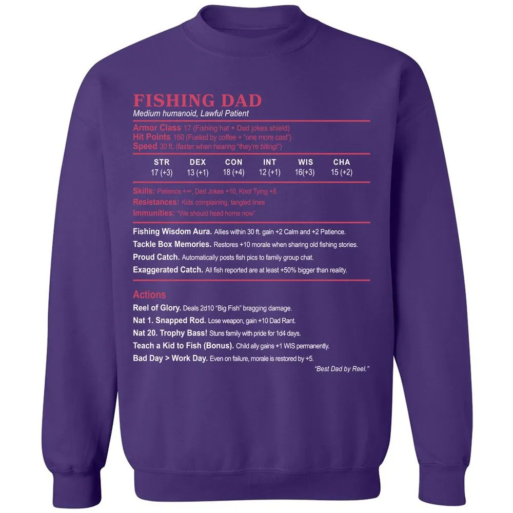 FISHING DAD Classic Unisex Sweatshirt - Purple - 6