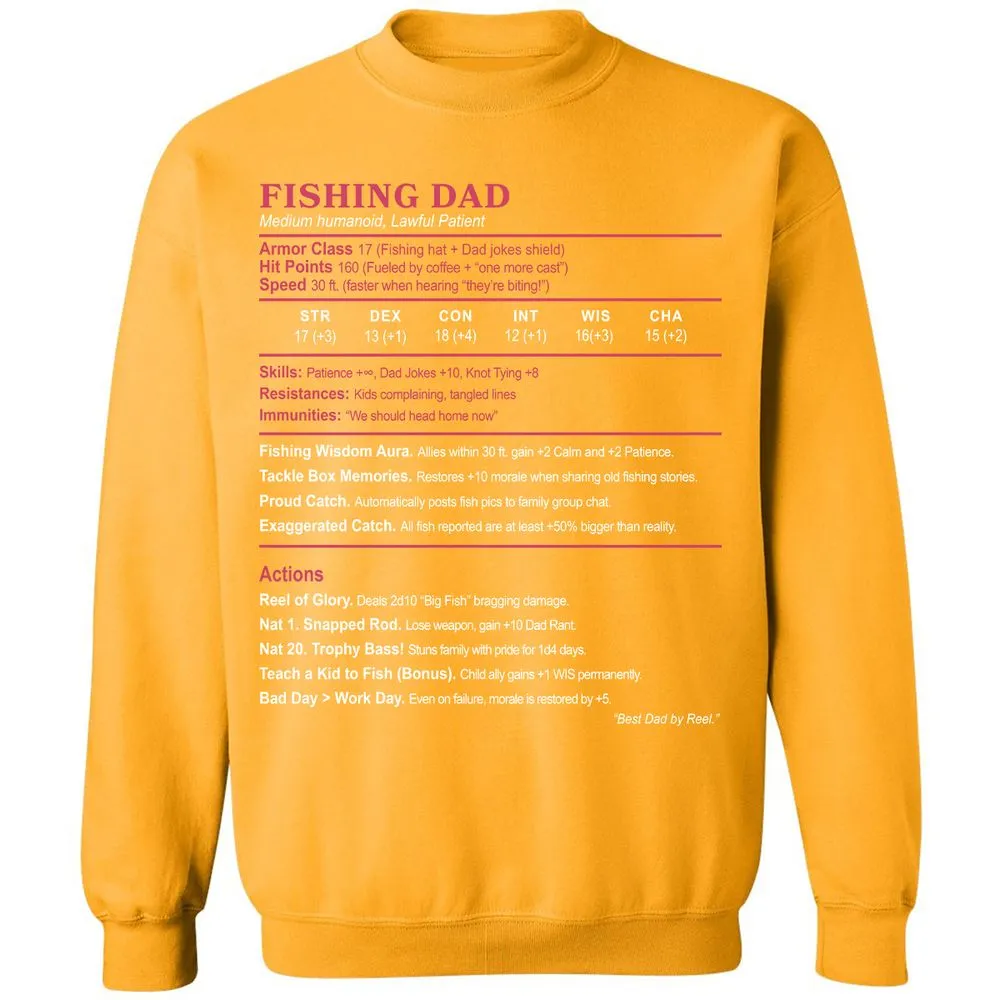 FISHING DAD Classic Unisex Sweatshirt - Gold - 11
