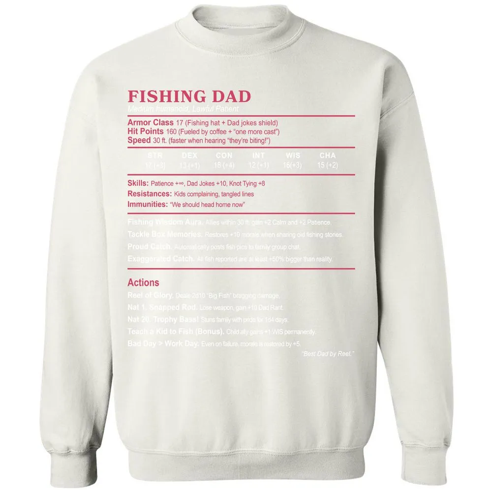 FISHING DAD Classic Unisex Sweatshirt - White - 12