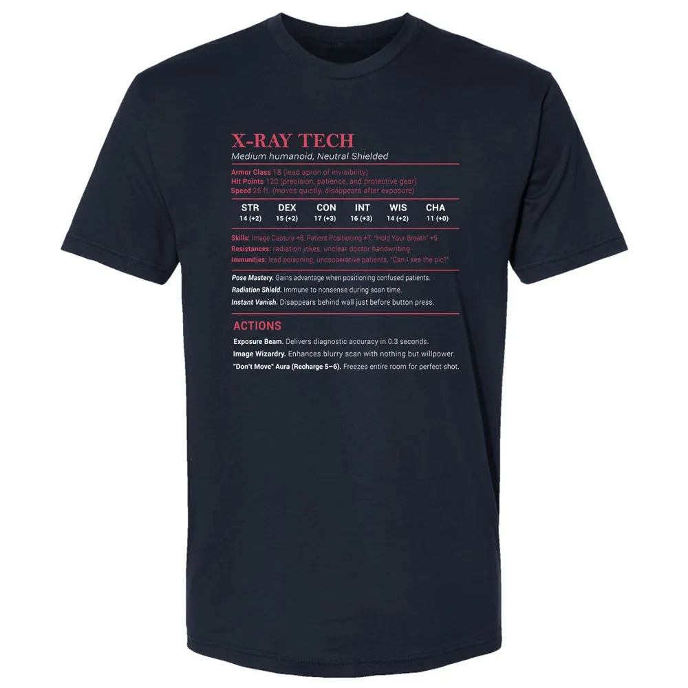 X-ray Tech Stats Premium Unisex T-Shirt - Midnight Navy - 2