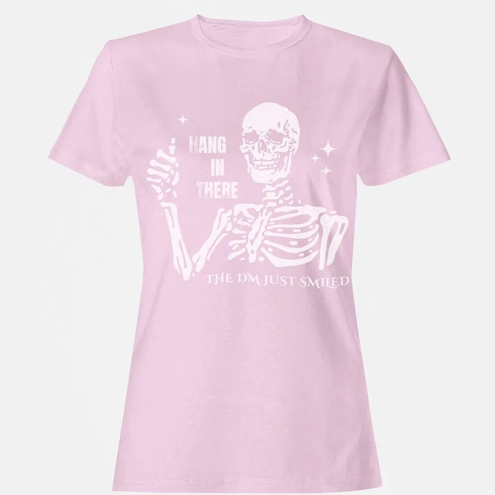 Hang In There – The DM Just Smiled Skeleton - Light Pink - 9
