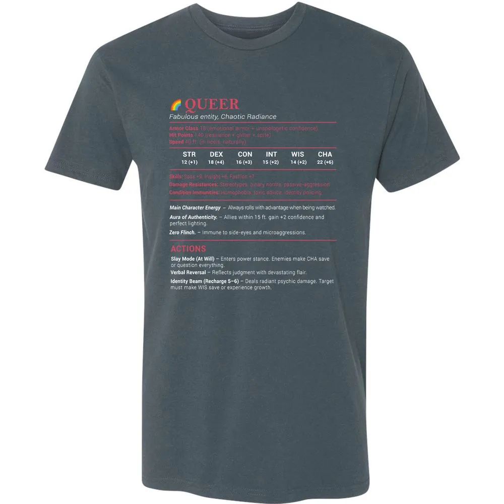 Queer Stats Premium Unisex T-Shirt - Indigo - 15