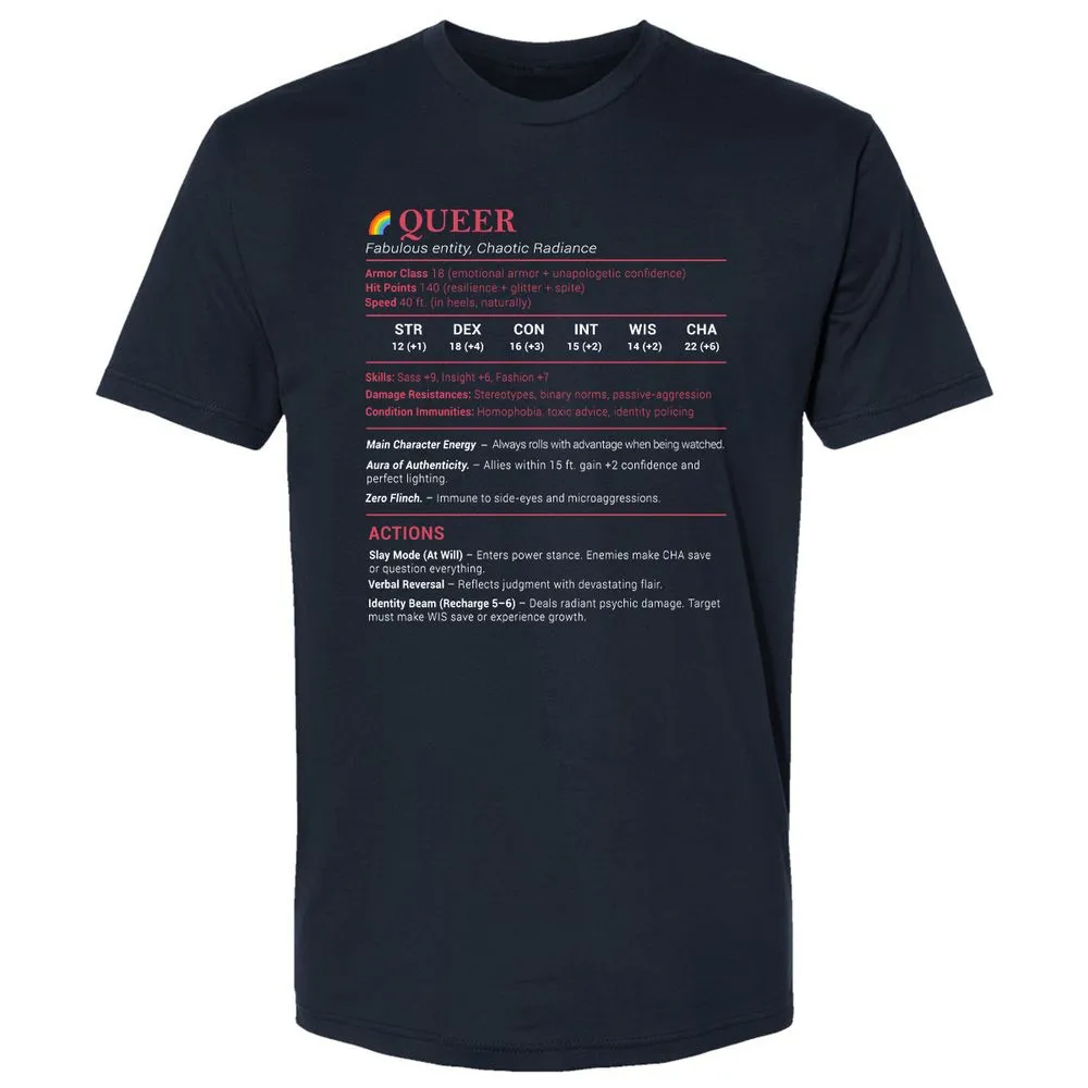 Queer Stats Premium Unisex T-Shirt - Midnight Navy - 2